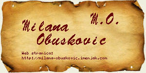 Milana Obušković vizit kartica